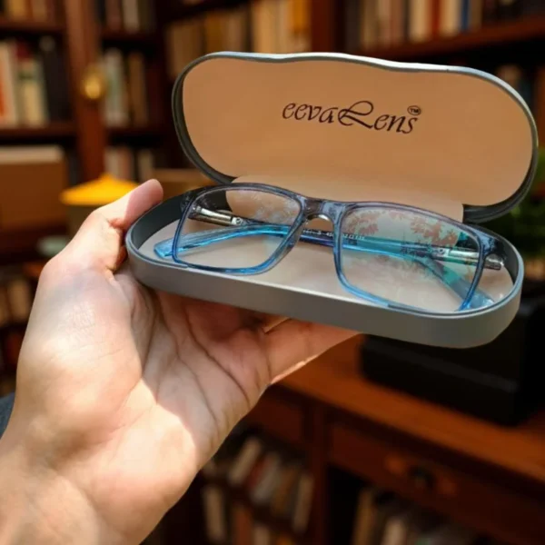 Ice Blue transparent Full Rim Square - Image 5
